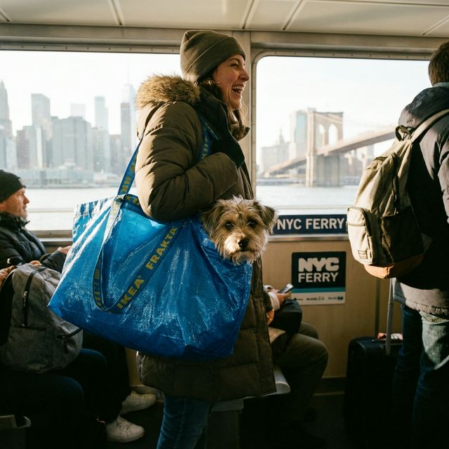 Dog on NYC subway
