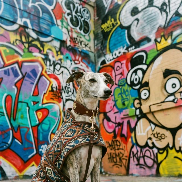 Dog at Brooklyn Bridge