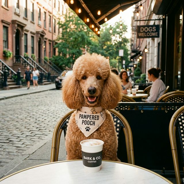 Dog at NYC restaurant